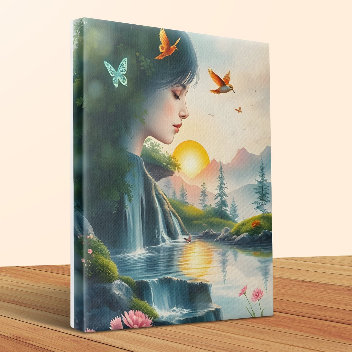 Surreal Nature Canvas Art Dreamy Landscape Painting Wall Décor