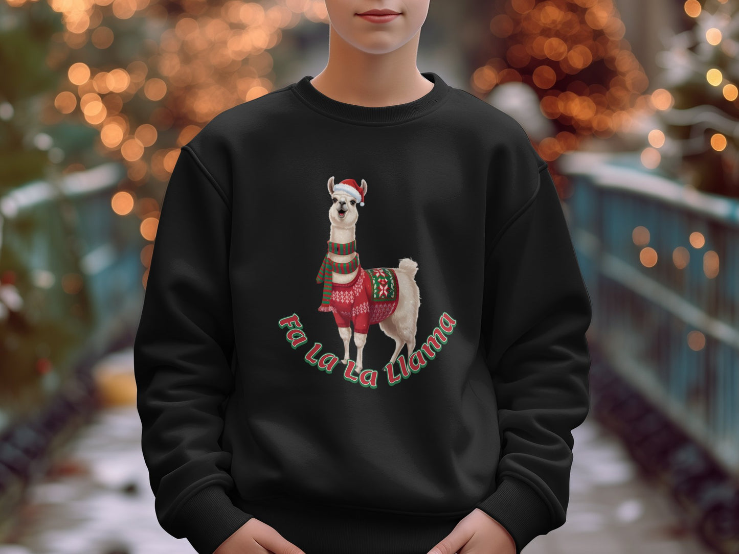 Funny Christmas Llama Sweatshirt, Adult Festive Wear