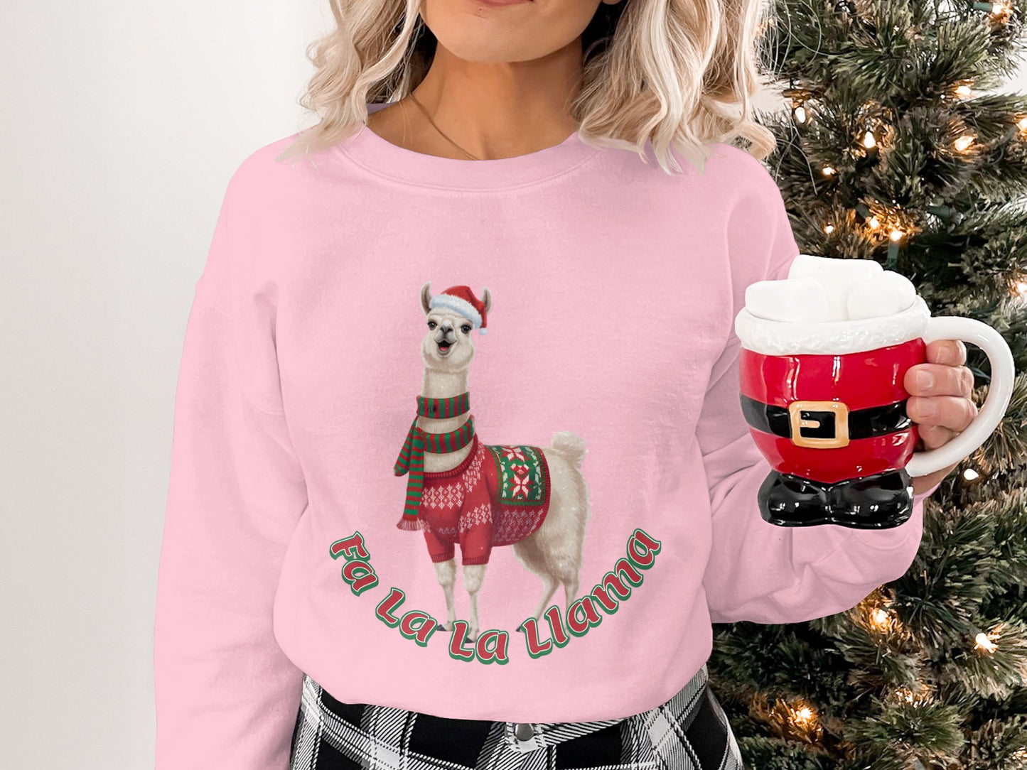 Funny Christmas Llama Sweatshirt, Adult Festive Wear