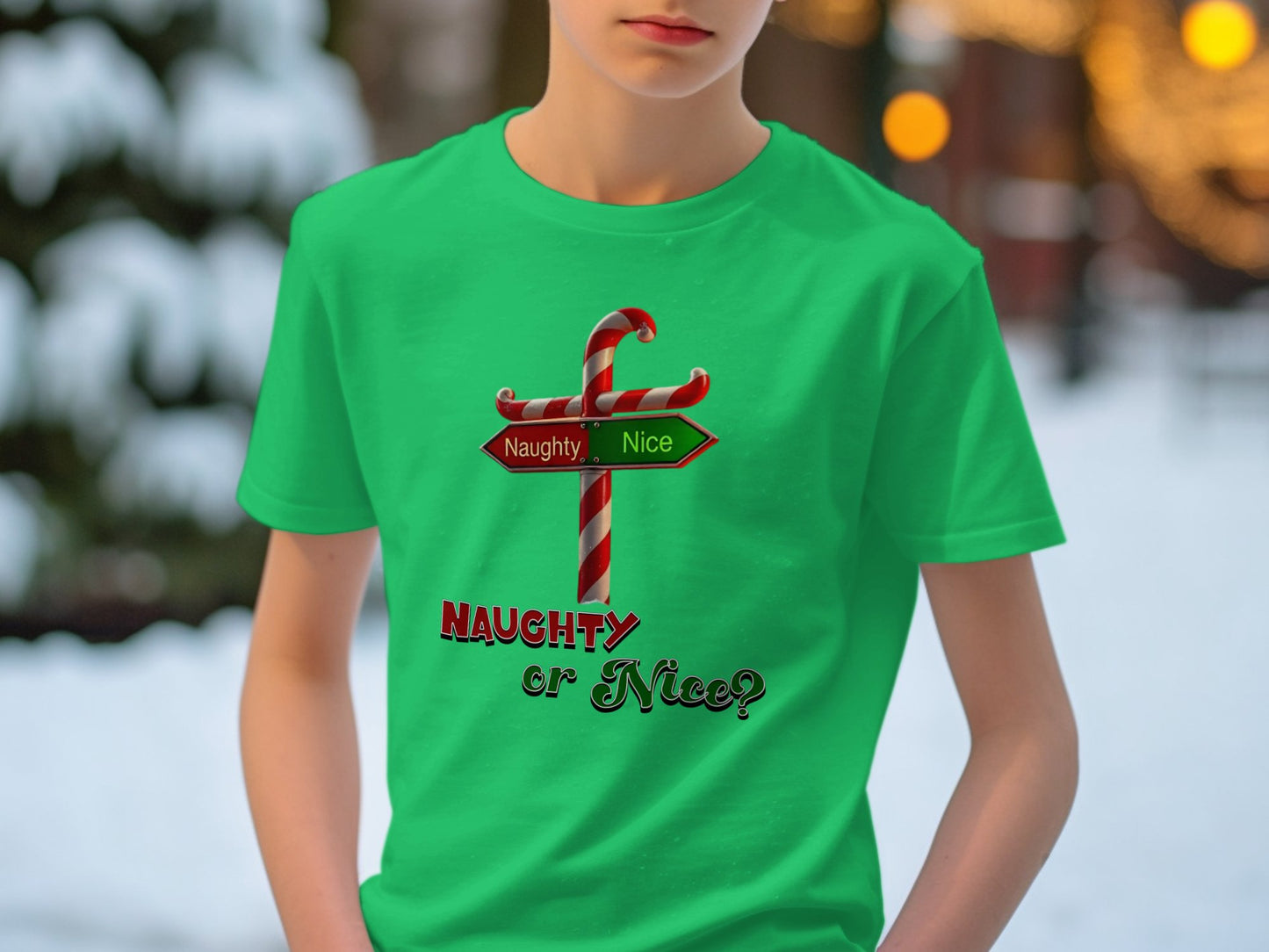 Naughty or Nice Christmas T-Shirt, Adult Festive wear