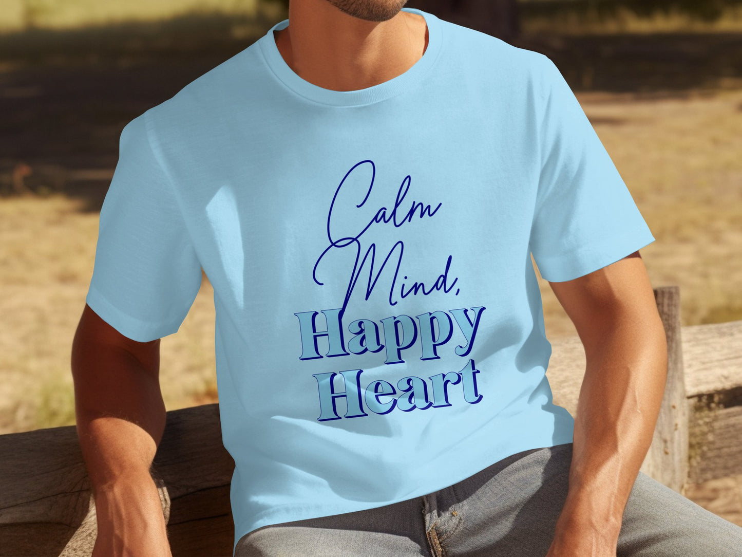 Calm Mind Happy Heart Unisex ORGANIC T-Shirt, Positive Vibes Tee, Unisex organic cotton t-shirt